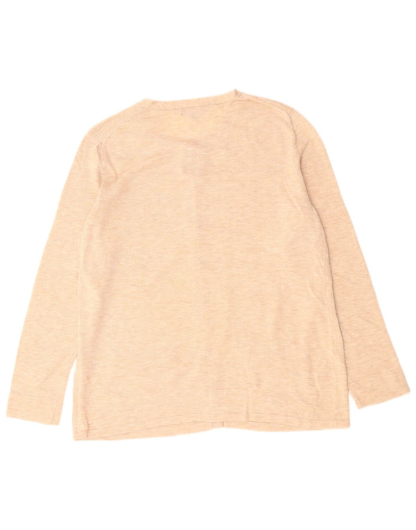 Maglione cardigan da donna Tommy Hilfiger UK 16 Large Beige acrilico