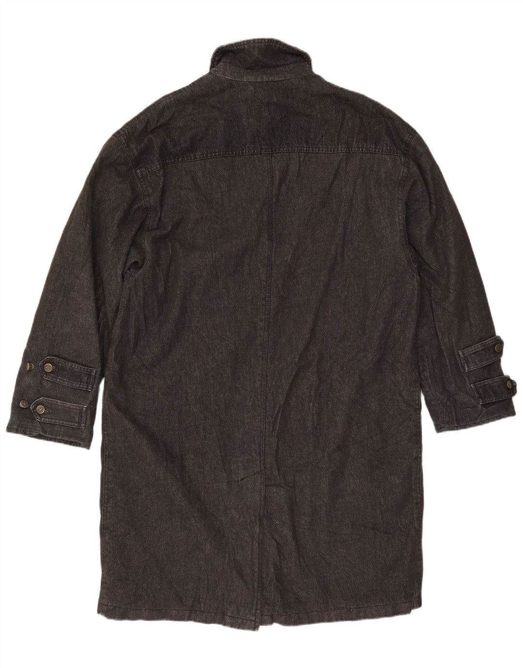 Cappotto in denim da uomo Trussardi UK 40 grande in cotone blu navy