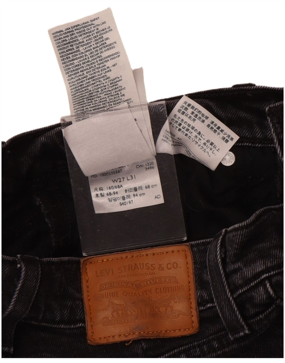 Jeans bootcut da donna a vita alta Levi's W27 L31 cotone grigio
