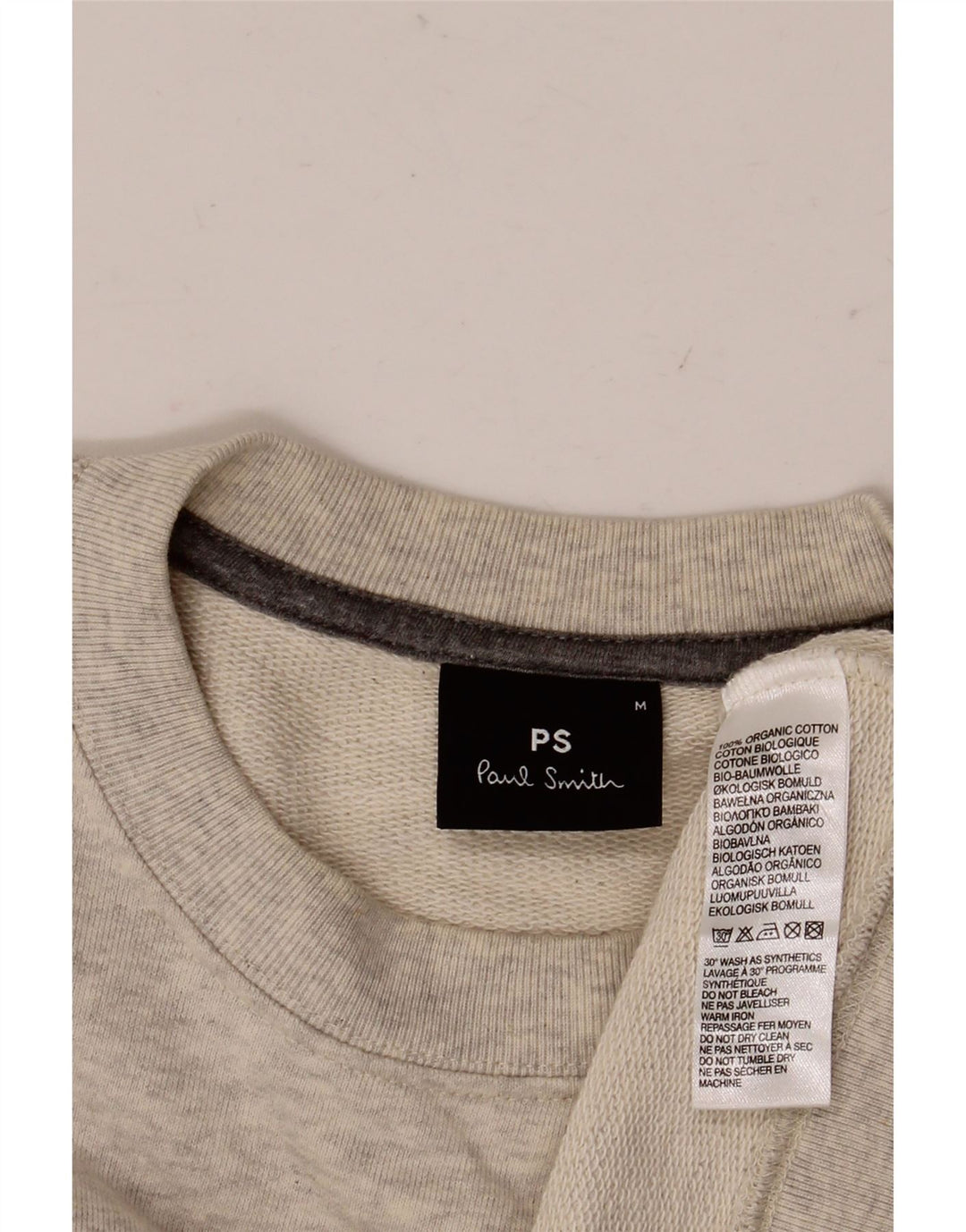 Felpa da uomo Paul Smith Maglione in cotone chiazzato grigio medio