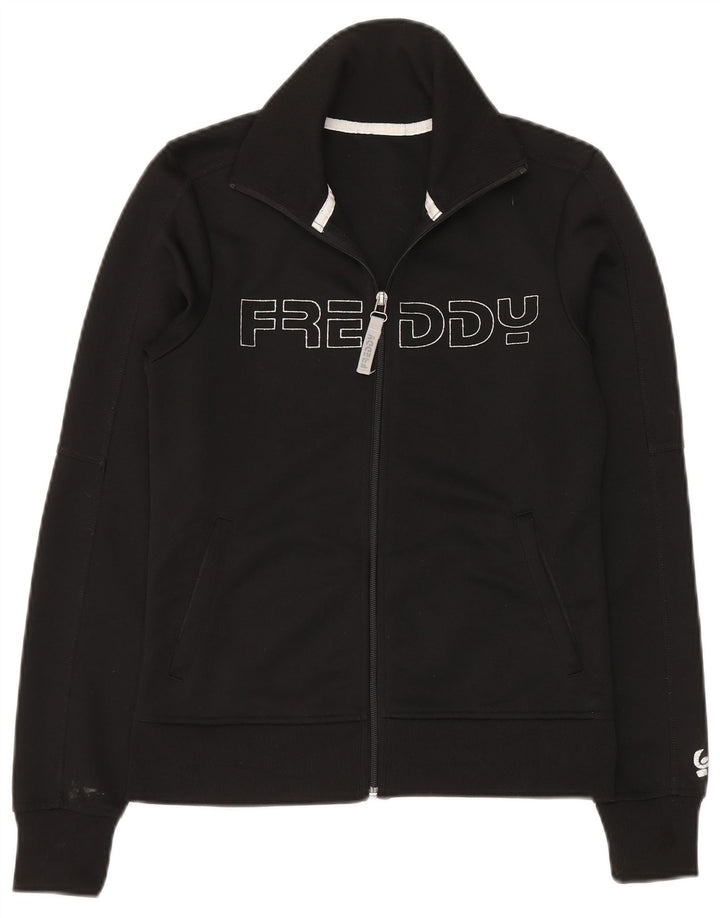 Giacca da tuta grafica da donna Freddy UK 10 piccola poliestere nero