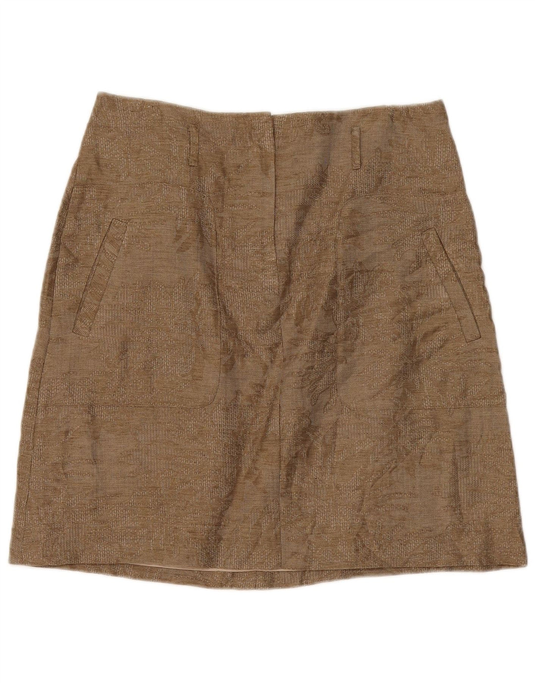 Minigonna da donna Massimo Dutti W34 grande floreale beige