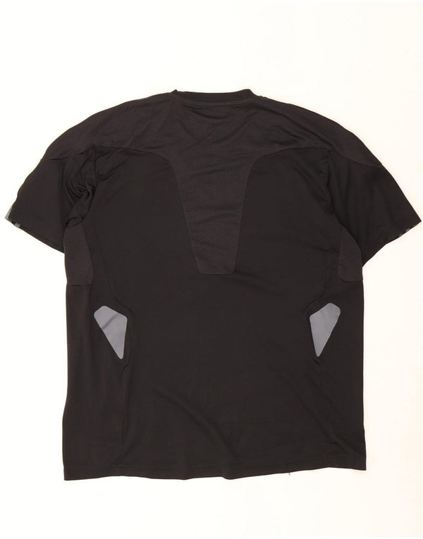 T-shirt Adidas Climalite da uomo Top XL poliestere color block nero
