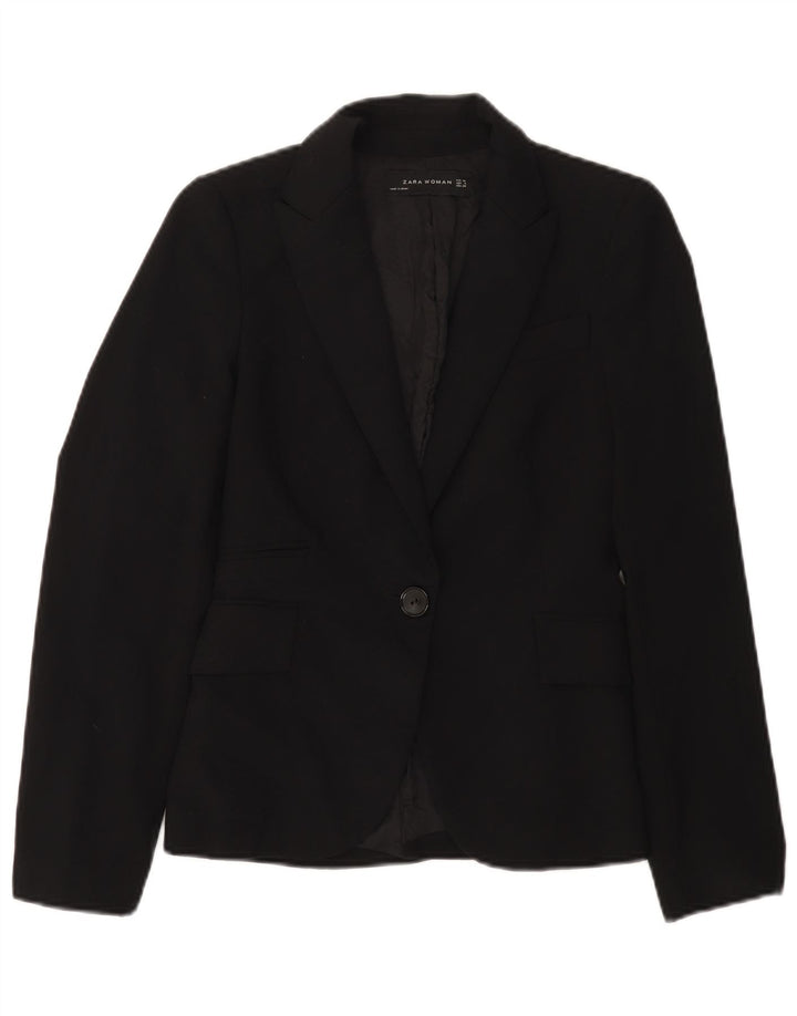 Giacca blazer a 1 bottone da donna Zara EU 34 2XS nera