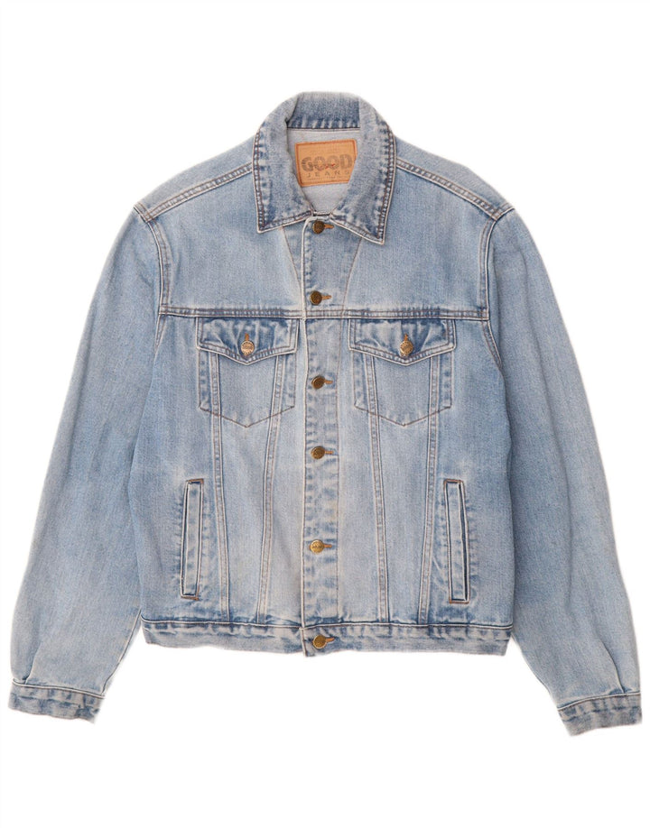 Giacca di jeans vintage da uomo UK 40 grande cotone blu