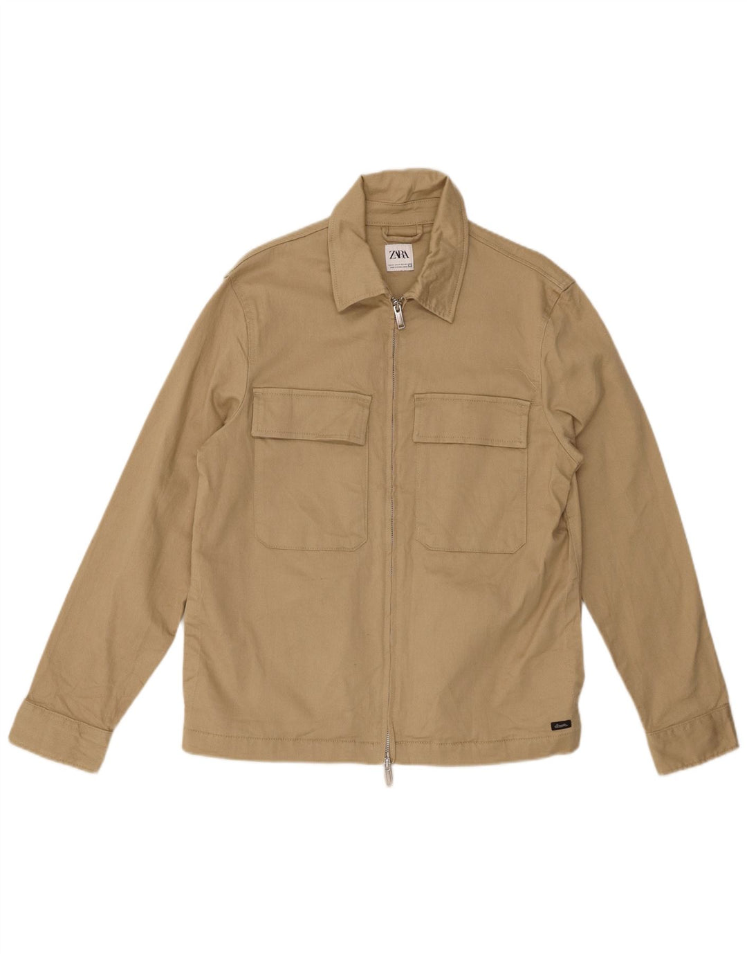 Giubbotto bomber da uomo ZARA UK 38 Cotone beige medio
