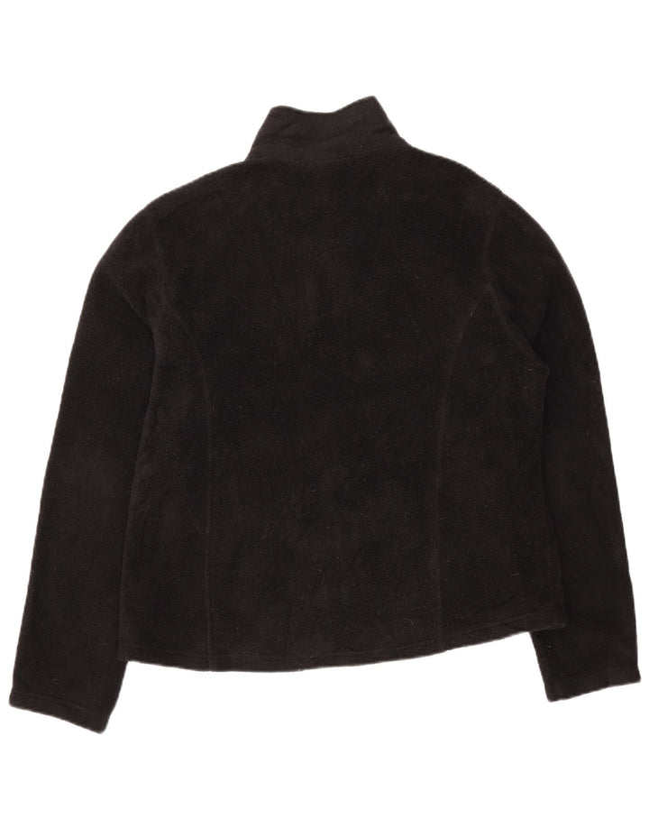 Giacca in pile da donna L.L.BEAN UK 16 grande poliestere nero