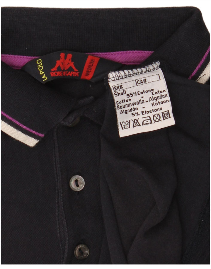 Polo Kappa Uomo Media Cotone Blu Navy