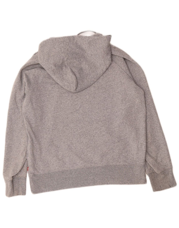 Maglione con cappuccio grafico da uomo Levi's XS in cotone chiazzato grigio