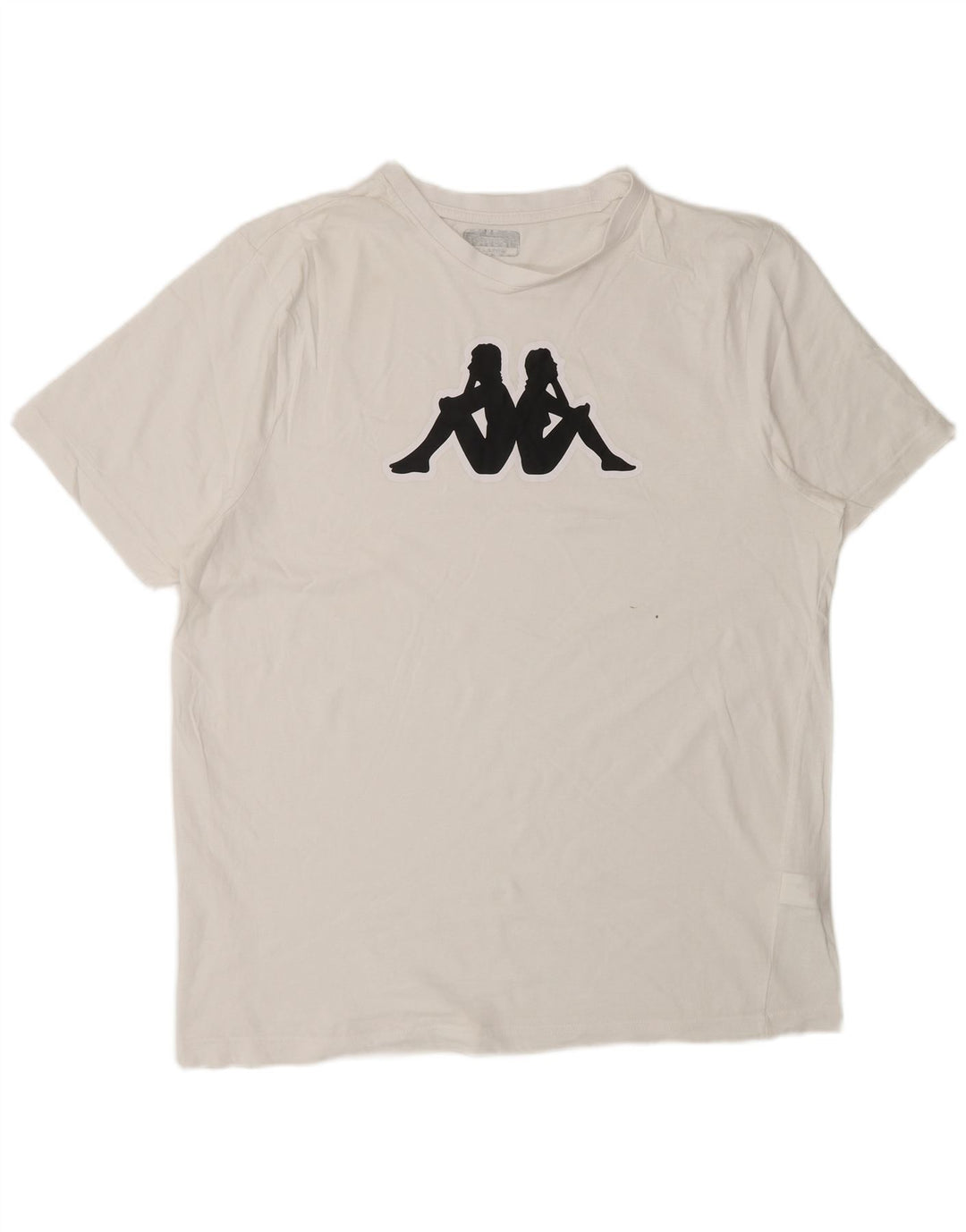 T-shirt grafica da uomo KAPPA Top XL in cotone bianco