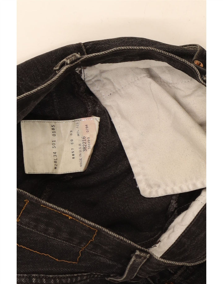 Jeans dritti da donna Levi's W28 L28 cotone nero