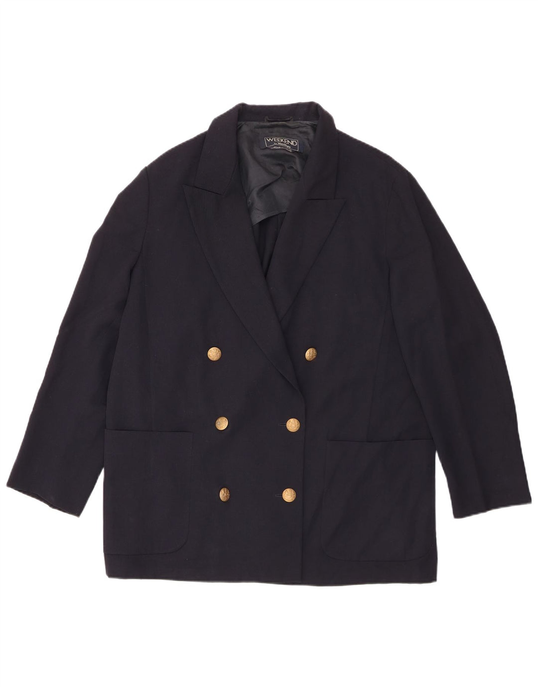 Giacca blazer oversize da weekend da donna MAX MARA UK 12 medio blu navy