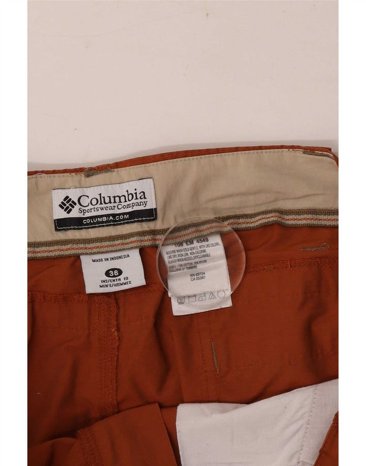 Pantaloncini cargo da uomo Columbia W36 grandi in cotone marrone