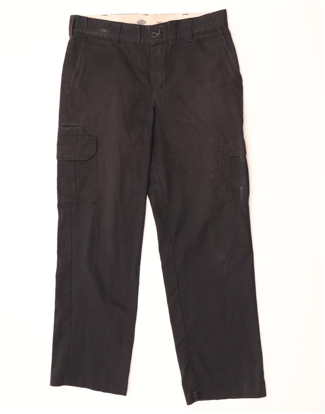 Pantaloni cargo dritti da uomo Dickies vestibilità regolare W34 L32 poliestere nero