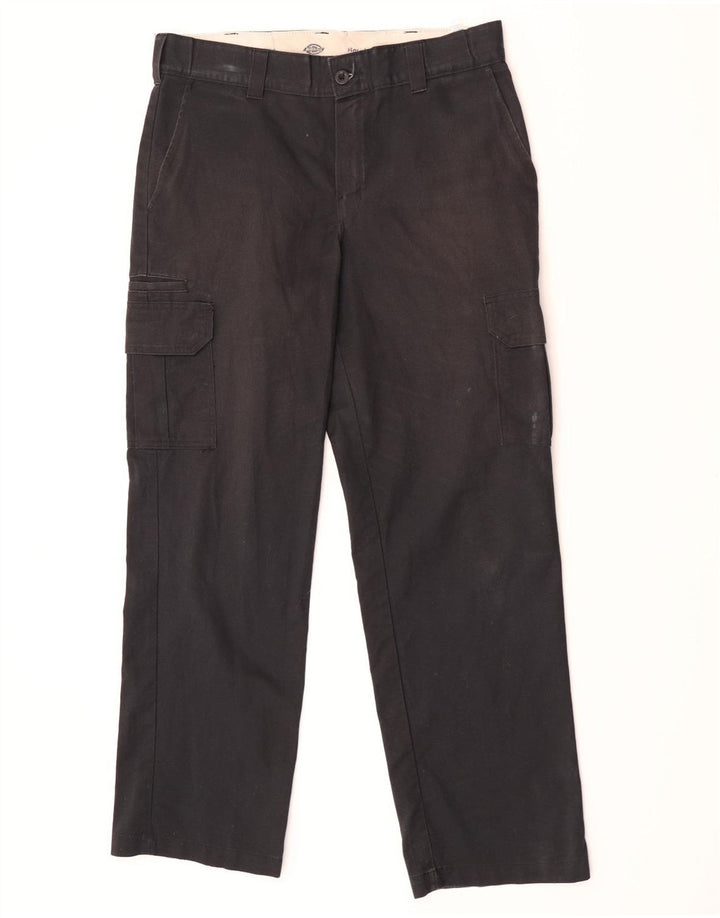 Pantaloni cargo dritti da uomo Dickies vestibilità regolare W34 L32 poliestere nero