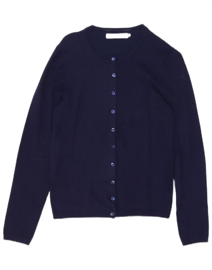 Maglione cardigan da donna John Lewis UK 8 piccolo in viscosa blu navy