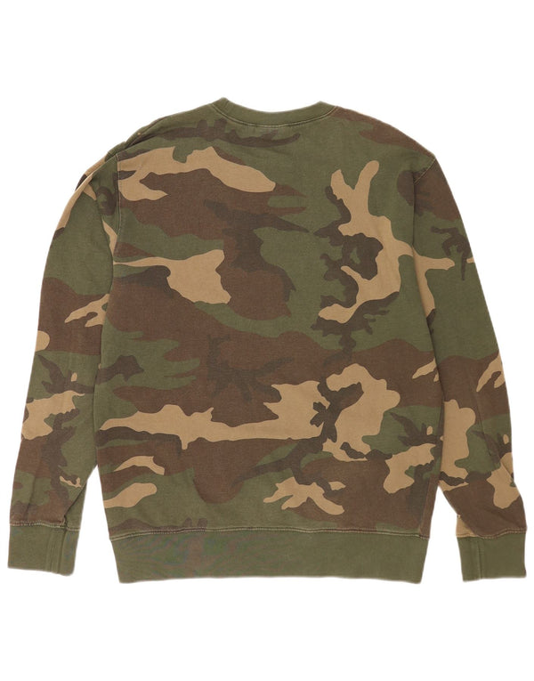 Felpa grafica da uomo Carhartt, maglione medio, cotone mimetico kaki
