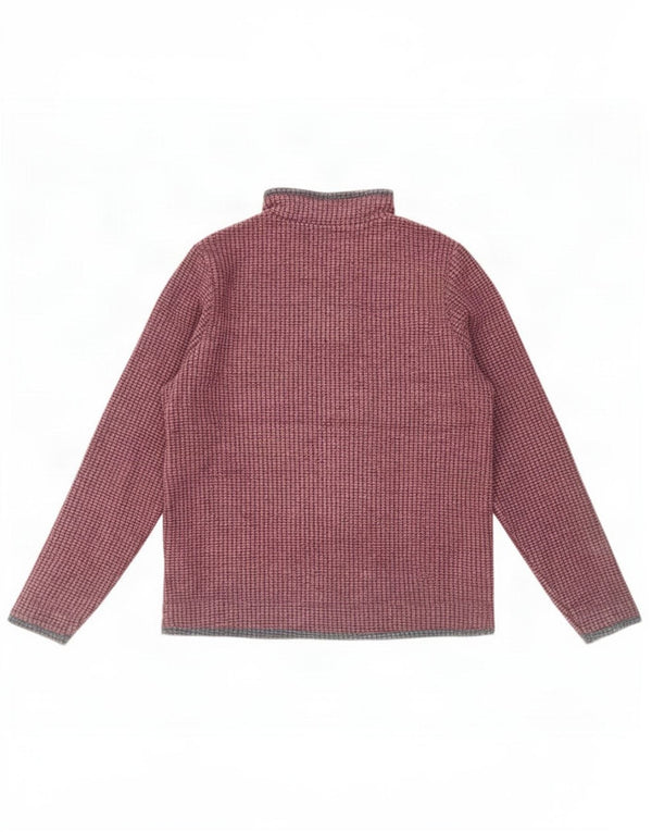 Maglione in pile da donna con collo con zip Weird Fish UK 16 grande poliestere viola