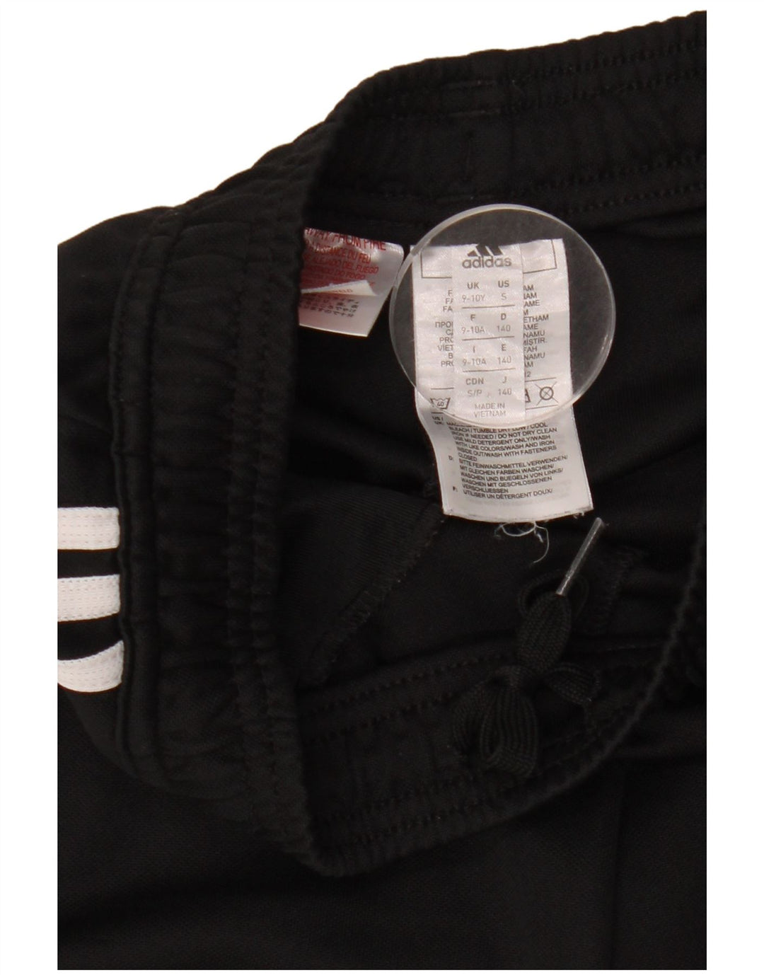 Pantaloni della tuta Adidas Aeroready da ragazzo 9-10 anni in poliestere nero