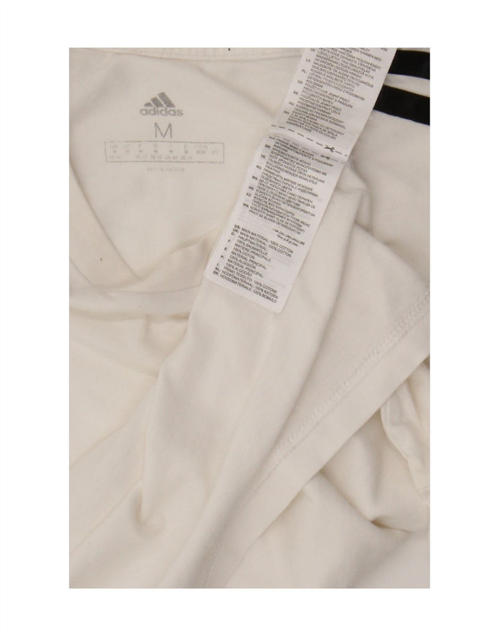 T-shirt grafica da donna Adidas Top UK 14 cotone bianco medio