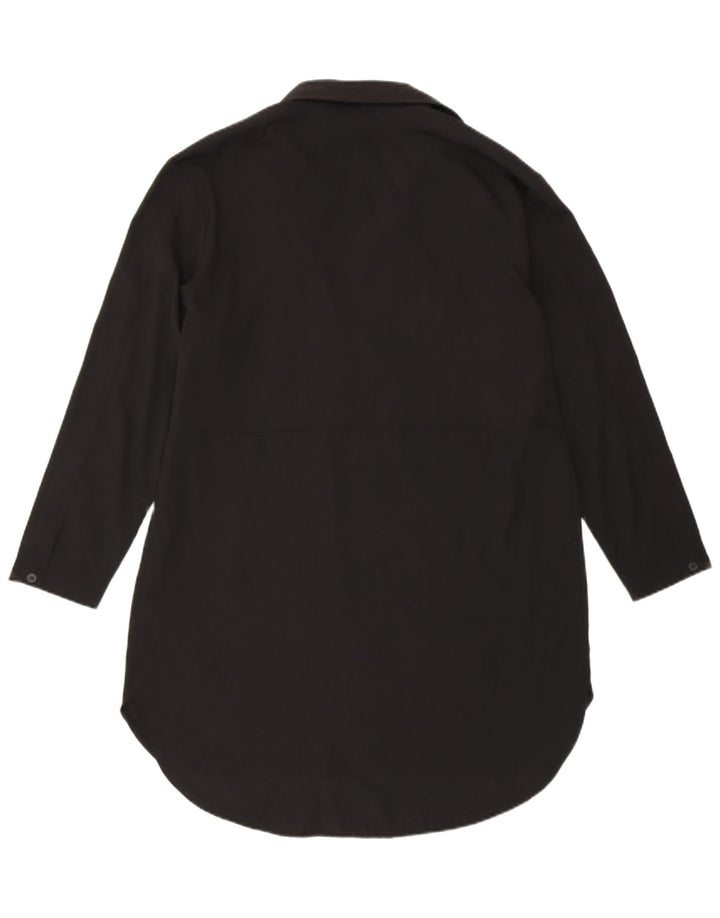 FRENCH CONNECTION Camicia pullover lunga da donna UK 8 piccola nera