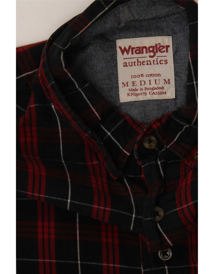 Camicia da uomo in flanella Wrangler in cotone a quadri rosso medio