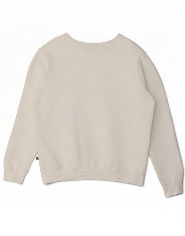 Felpa grafica da donna Puma Jumper UK 16 Large White Cotton