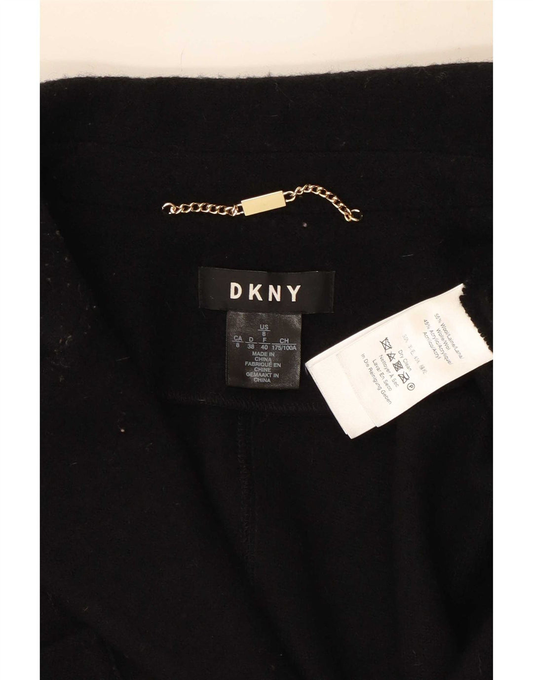 Soprabito da donna Dkny US 8 medio in lana nera
