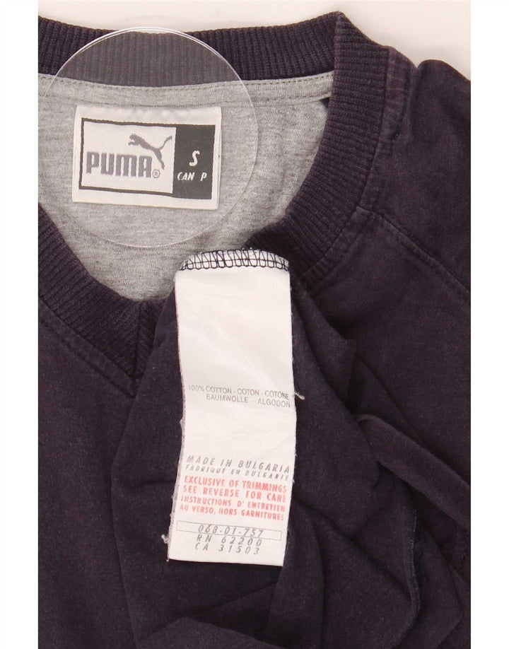T-shirt da uomo Puma Top Small in cotone blu navy
