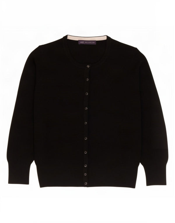 Maglione cardigan da donna Marks & Spencer UK 12 viscosa nera media