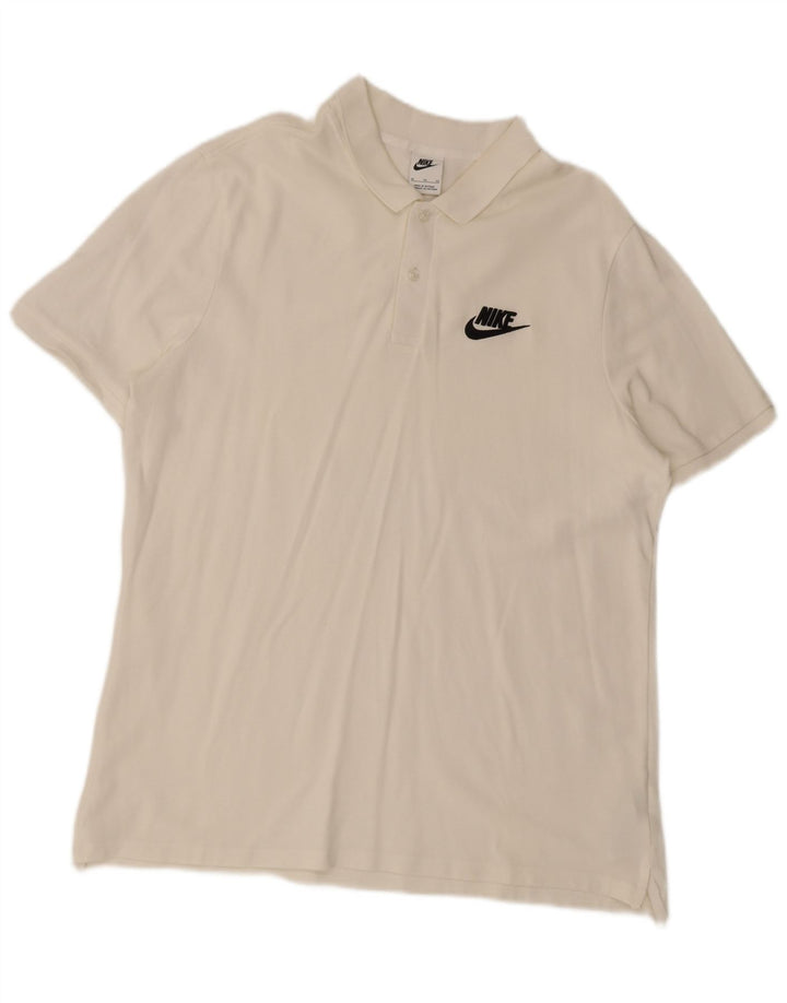 Polo Nike da uomo XL in cotone bianco