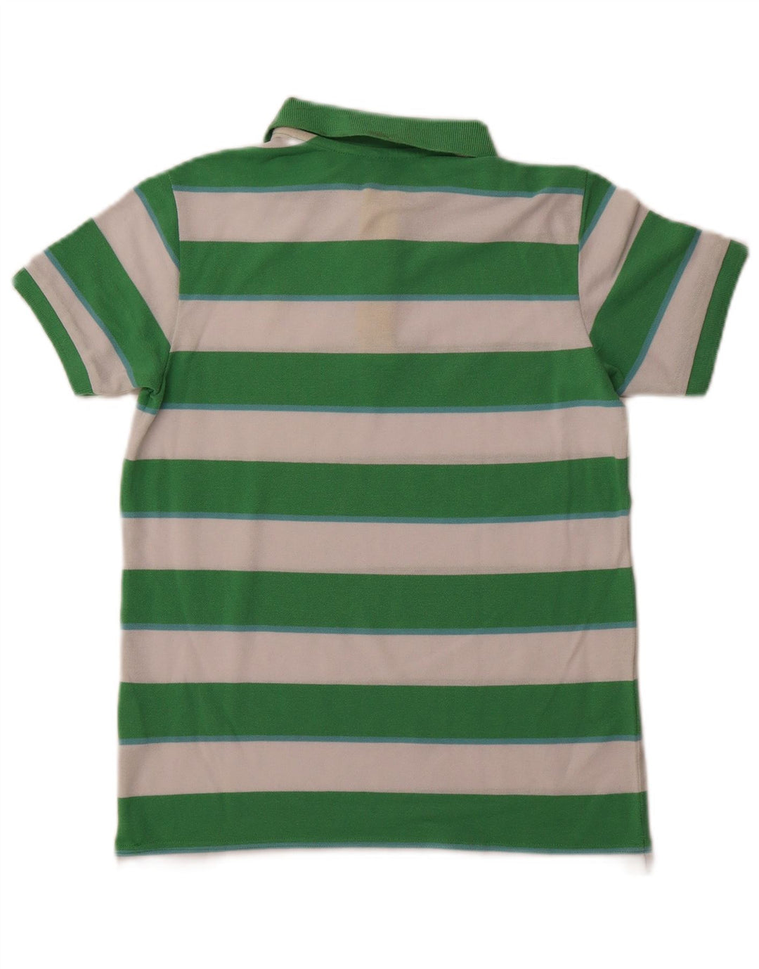 Polo BENETTON Bambino 10-11 Anni XL Poliestere Rigato Verde