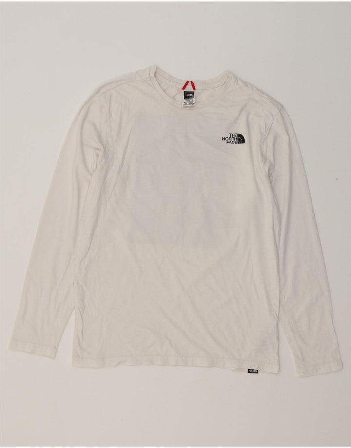 THE NORTH FACE Top grafico da uomo a maniche lunghe in cotone bianco medio