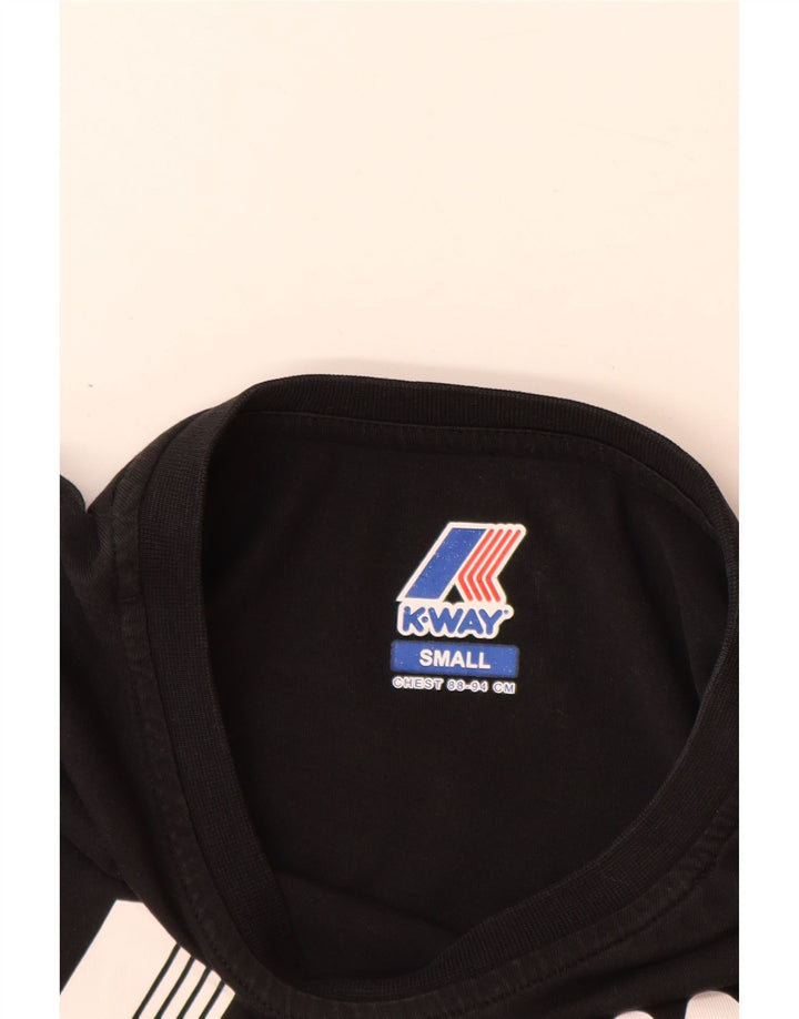 T-shirt grafica da uomo K-Way Top piccola nera