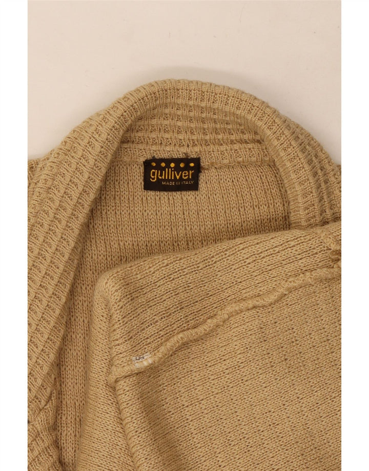 Maglione cardigan doppiopetto vintage da donna IT 50 XL Beige