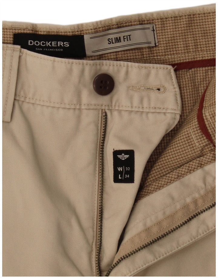 Pantaloni chino slim fit da uomo Dockers W32 L34 Beige
