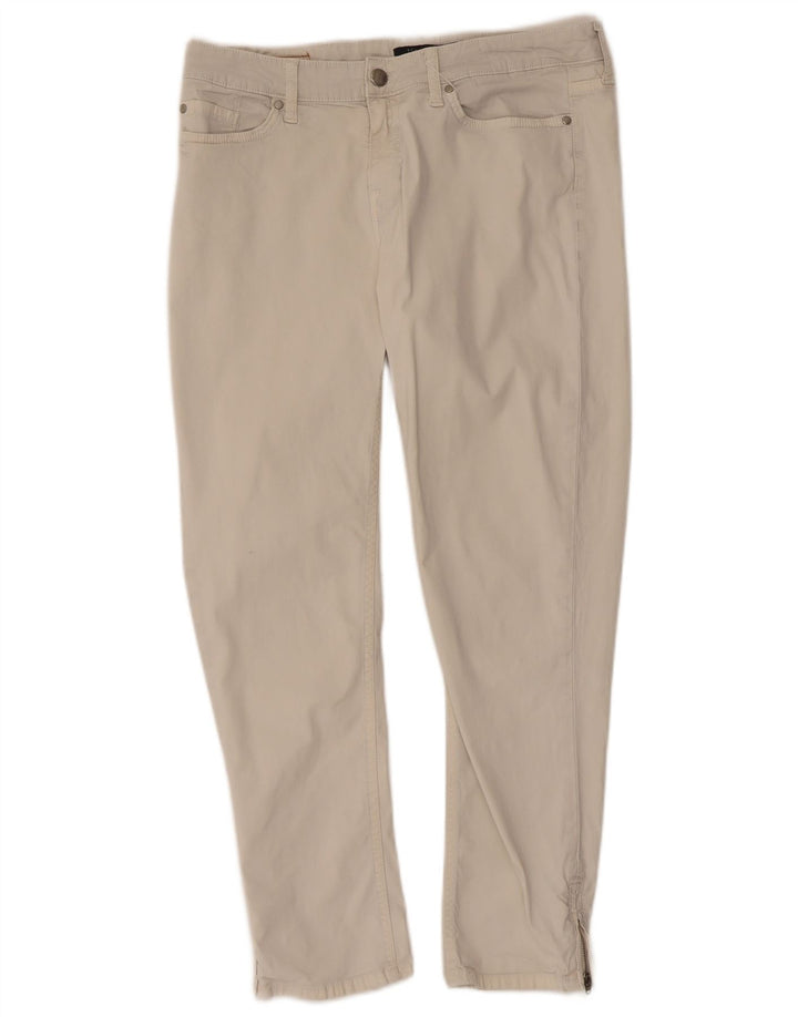 Pantaloni cropped da donna Tommy Hilfiger US 8 Medium W30 L25 Cotone bianco