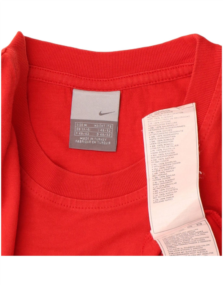 T-shirt grafica da uomo Nike Top UK 39/41 cotone rosso medio