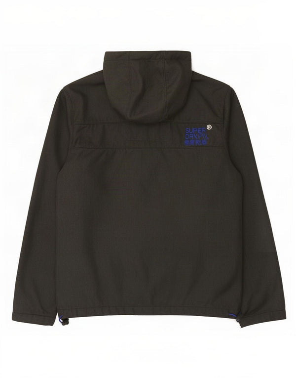 Giacca a vento da uomo con cappuccio grafico Superdry Windcheater UK 42 XL Grigio