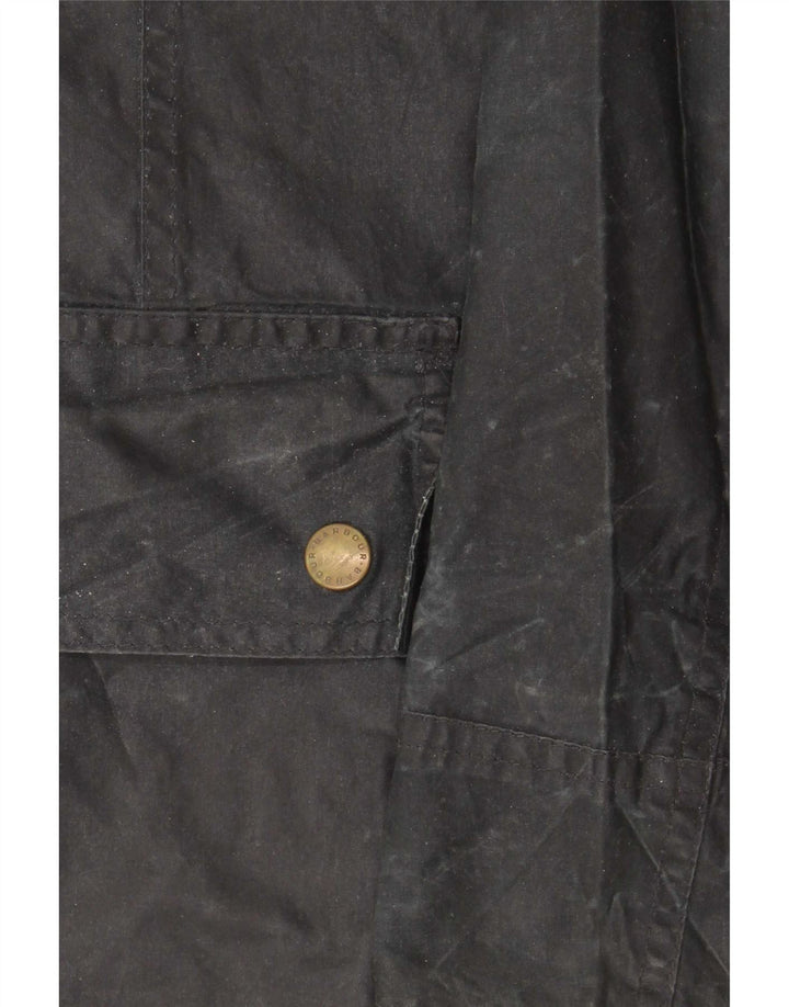 Giacca da donna in cotone cerato Barbour UK 10 piccola nera