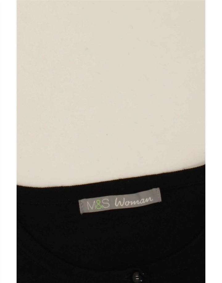 Maglione cardigan da donna Marks & Spencer UK 12 medio nero