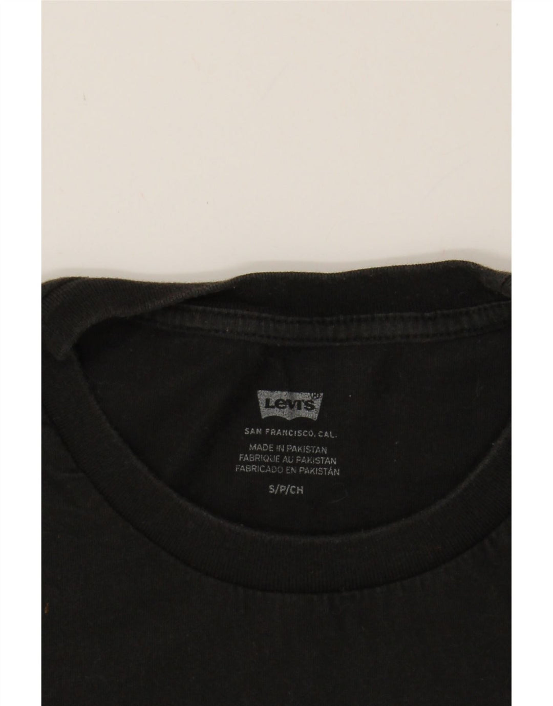LEVI'S Mens Graphic T-Shirt Top Small Black Cotton Vintage Levi's and Second-Hand Levi's from Messina Hembry 