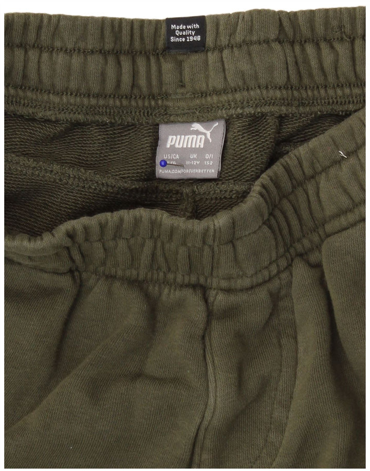Pantaloncini sportivi Puma da bambino 11-12 anni in cotone kaki