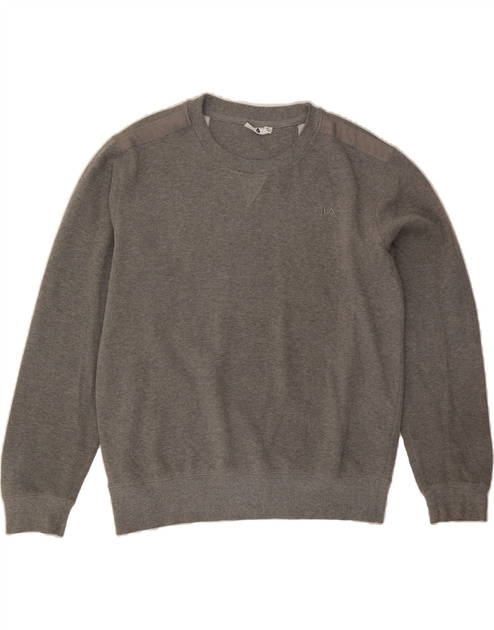 FILA Mens Sweatshirt Jumper Large Grey Cotton Vintage Fila and Second-Hand Fila from Messina Hembry 