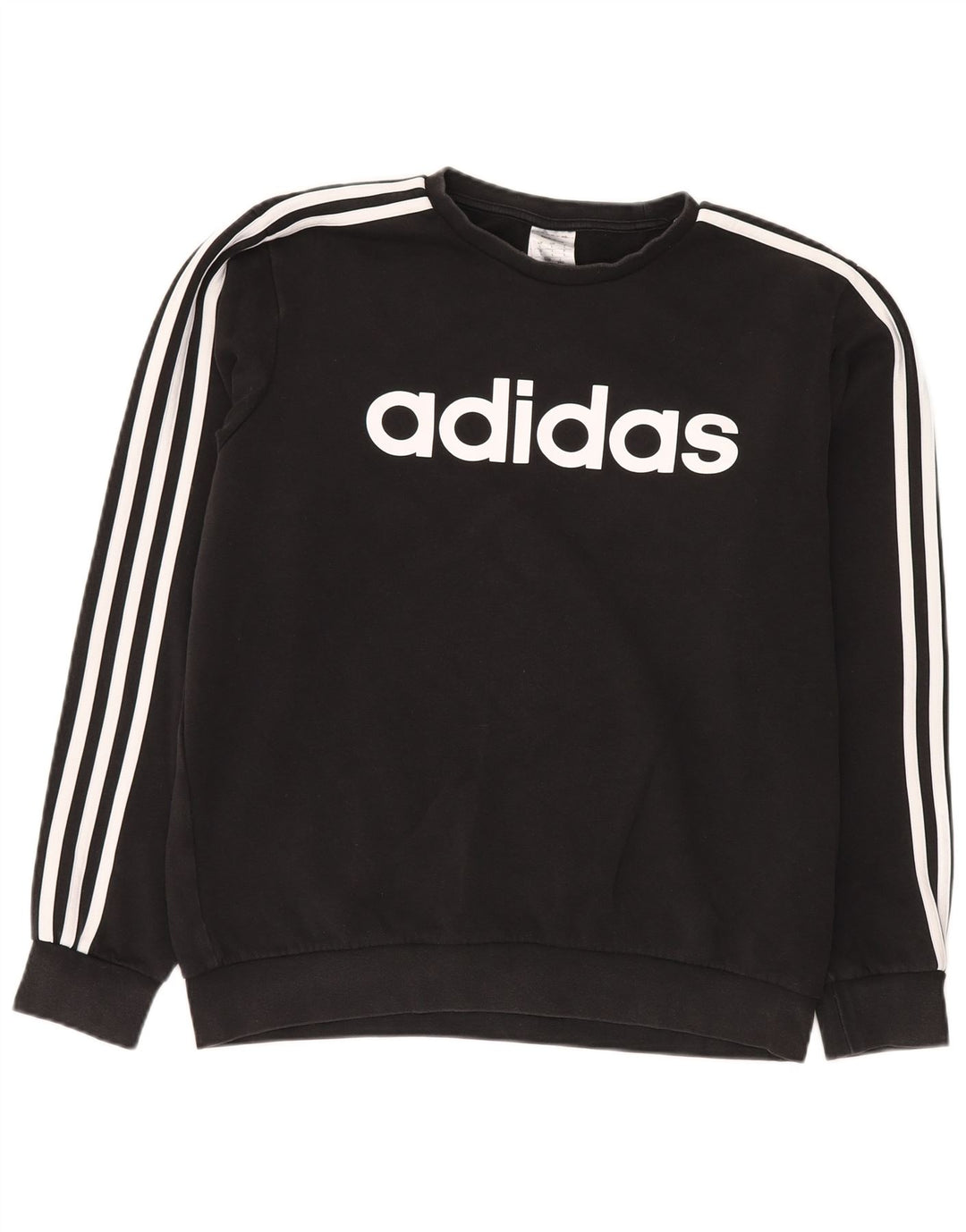 Adidas Felpa con grafica da uomo Maglione grande in cotone nero