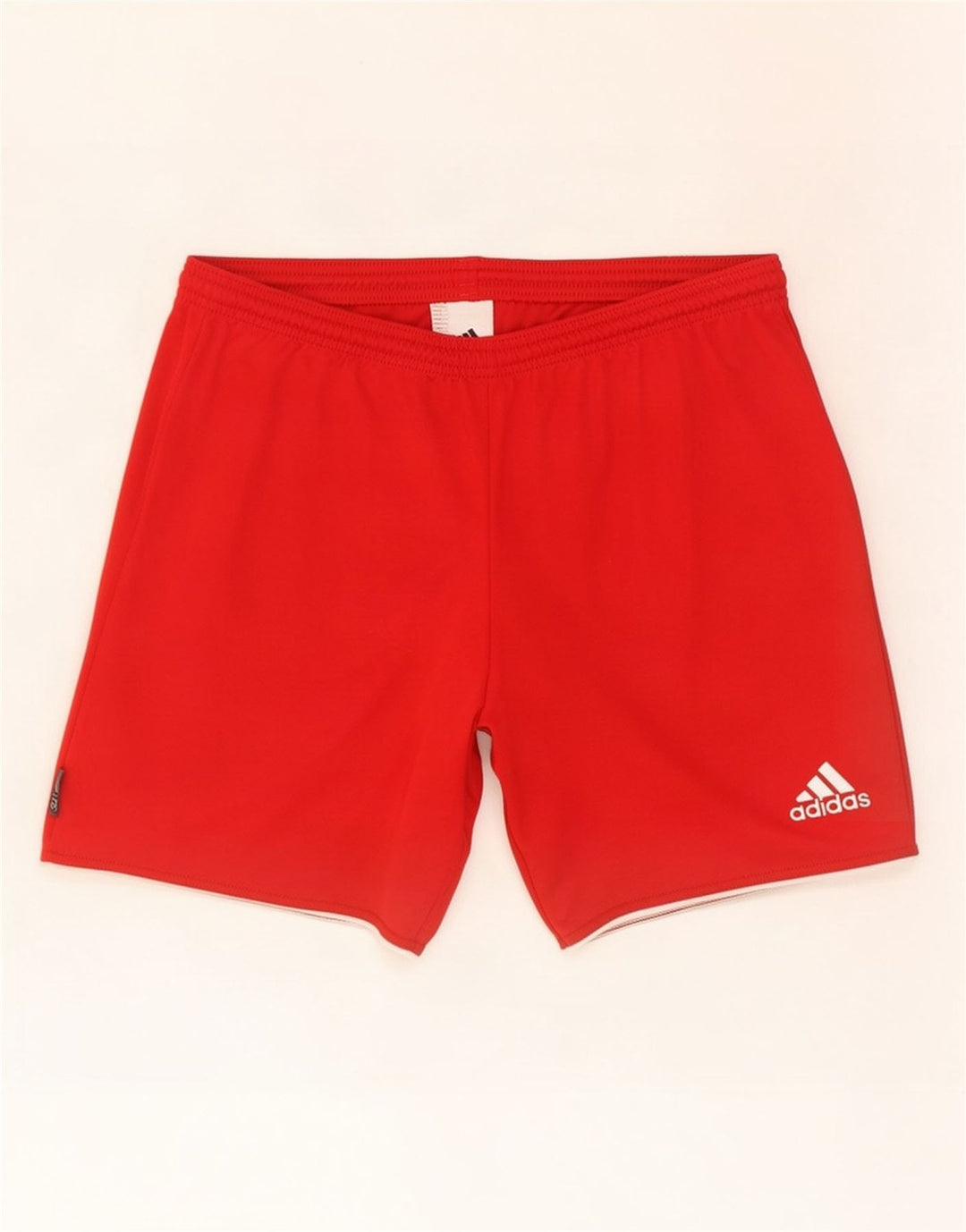 Pantaloncini sportivi Adidas da uomo piccoli in poliestere rosso