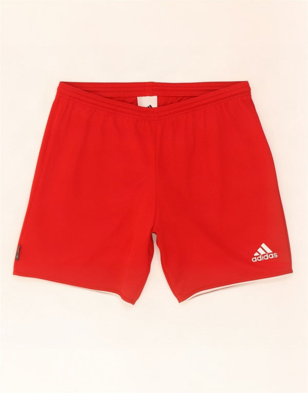 Pantaloncini sportivi Adidas da uomo piccoli in poliestere rosso