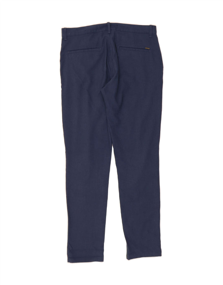 ZARA Mens Slim Chino Trousers EU 40 Medium W31 L31 Navy Blue Polyester Vintage Zara and Second-Hand Zara from Messina Hembry 