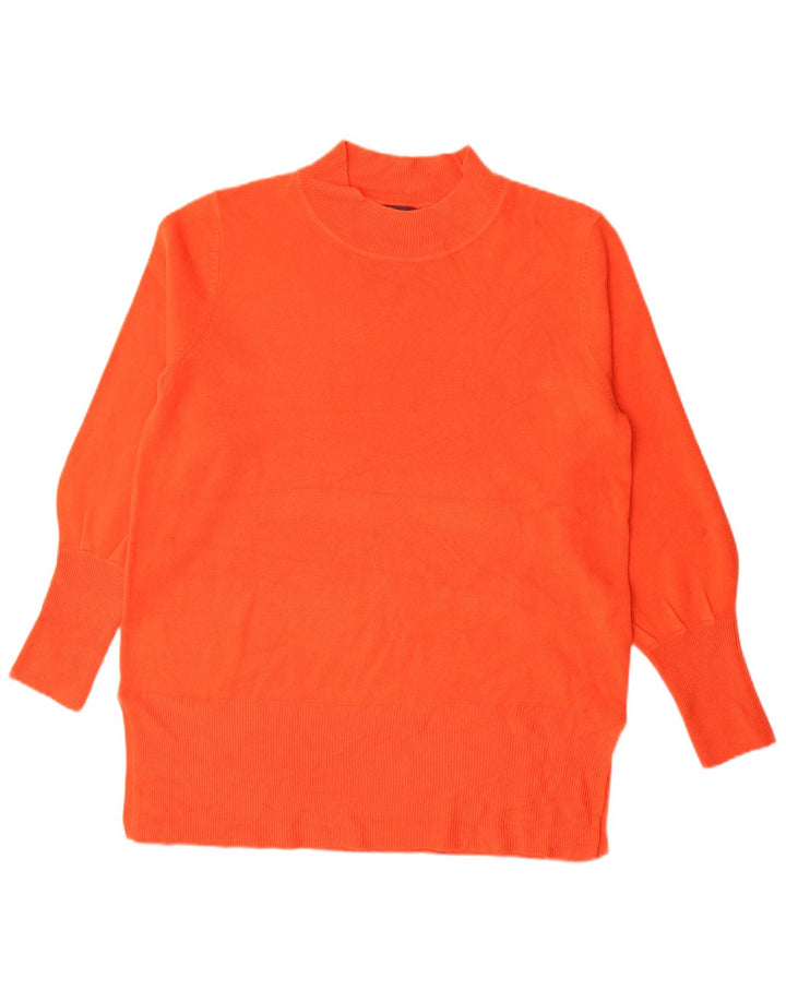 Maglione maglione a collo alto da donna Marks & Spencer UK 16 grande arancione
