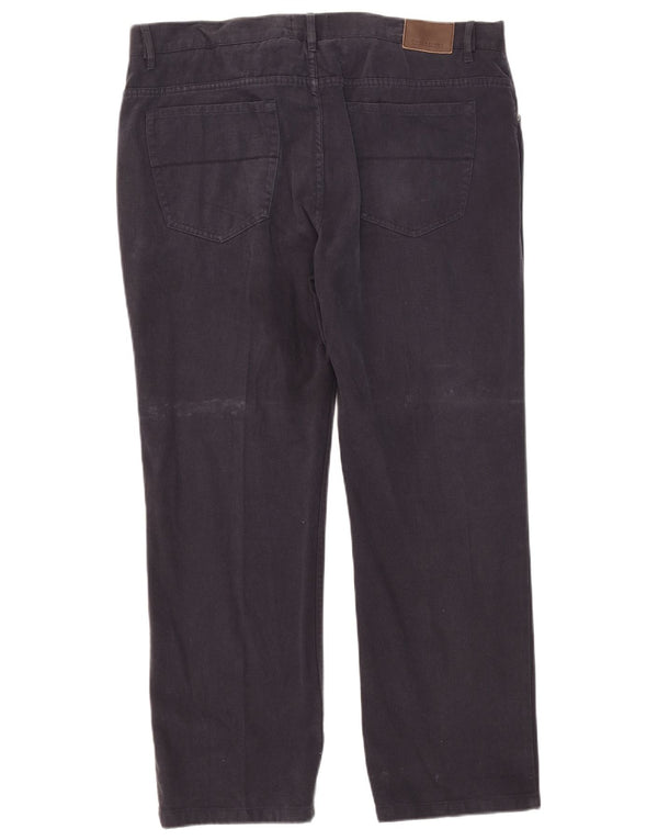 Pantaloni casual dritti da uomo Marks & Spencer W40 L29 cotone blu navy